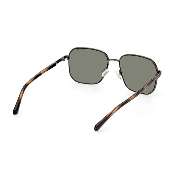 Kính Mát Nam Guess Matte Gunmetal Square Metal Sunglasses GU00051-07N-57 Màu Xanh