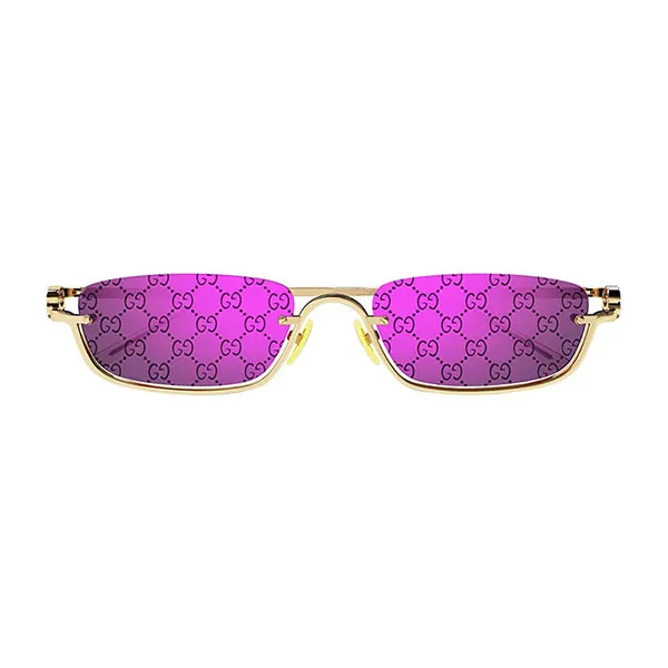 Kính Mát Nữ Gucci Gold Rectangular GG1278S 005 Màu Tím Vàng