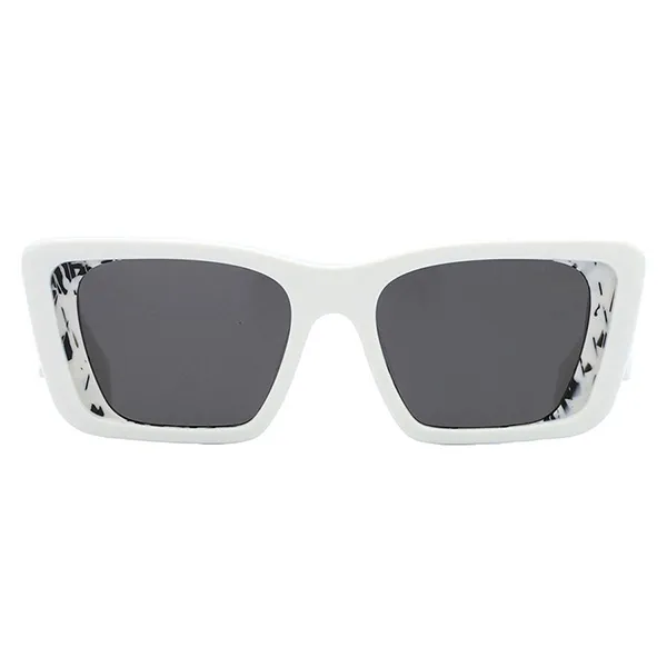 Kính Mát Nữ Prada Dark Grey Butterfly Ladies Sunglasses PR 08YS 02V5S0 Màu Xám Trắng
