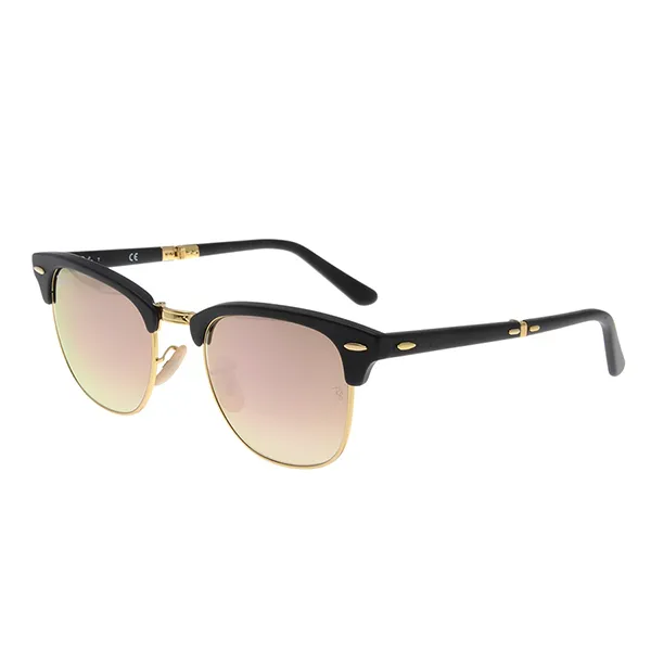 Kính Mát Rayban Clubmaster Folding Sunglasses RB2176 901S7O 51 Màu Hồng/Đen