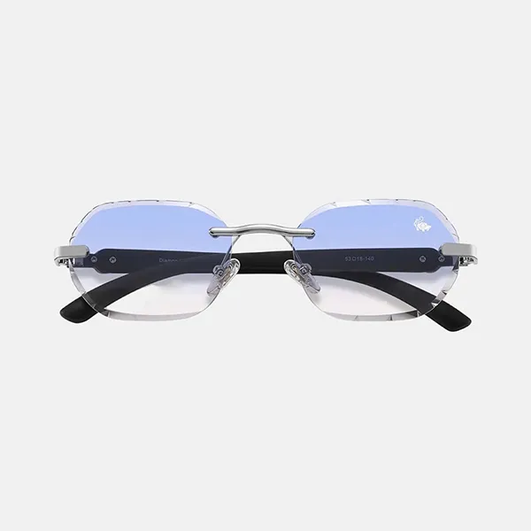 Kính Mát Unisex Belvoir&Co Diamnod Cut Willow Ice Silver Black Màu Đen - Bạc Size 53