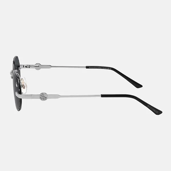 Kính Mát Unisex Belvoir&Co Diamond Cut Willow Black-Silver Màu Bạc Đen Size 53
