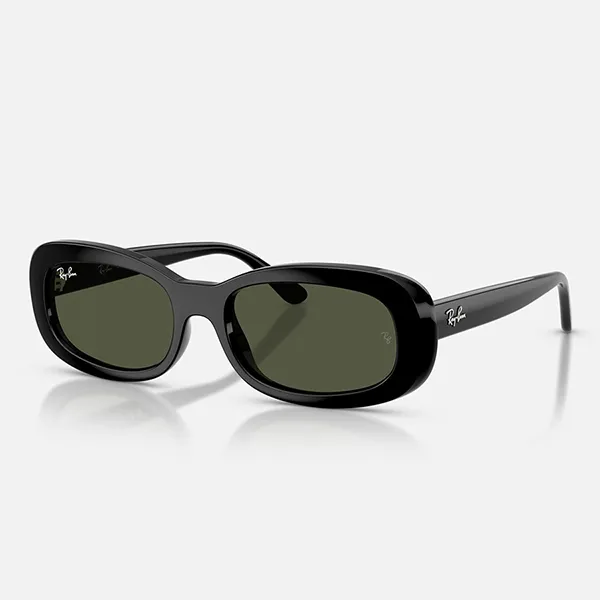 Kính Mát Unisex RayBan 0RB2221F 901/31 Black Green Sunglasses Màu Xanh Đen