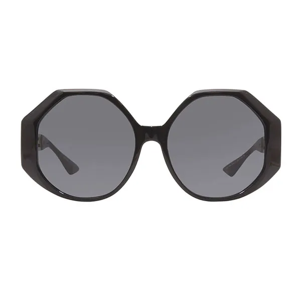 Kính Mát Nữ Versace Sunglasses Chain Gold Black Square Octagon Oversized MOD 4395 5345/87 Màu Đen