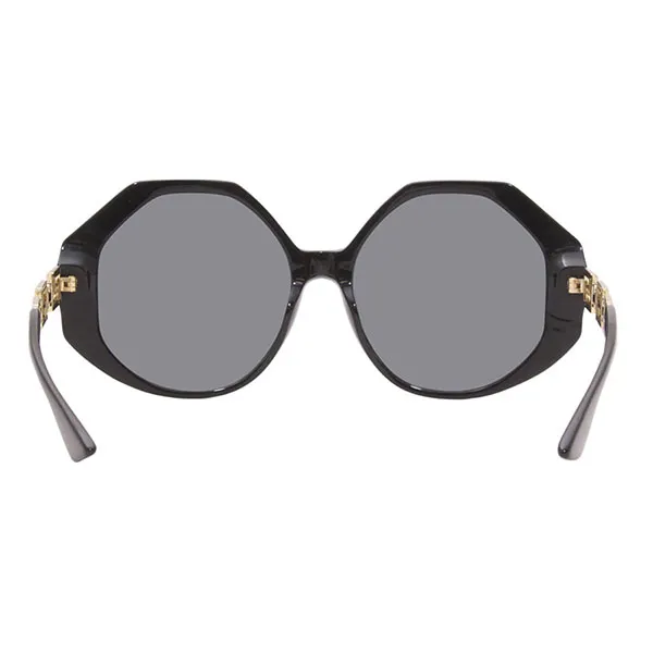 Kính Mát Nữ Versace Sunglasses Chain Gold Black Square Octagon Oversized MOD 4395 5345/87 Màu Đen