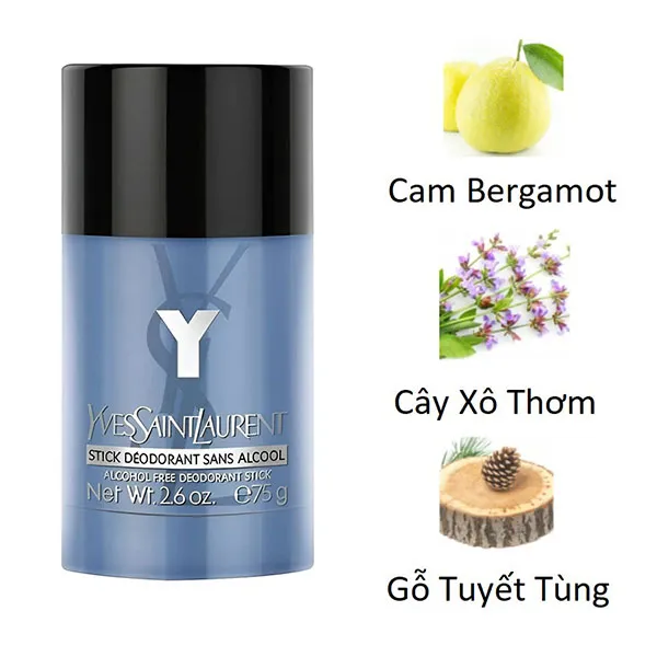 Lăn Khử Mùi Hương Nước Hoa Nam Yves Saint Laurent YSL Y Stick Deodorant 75g