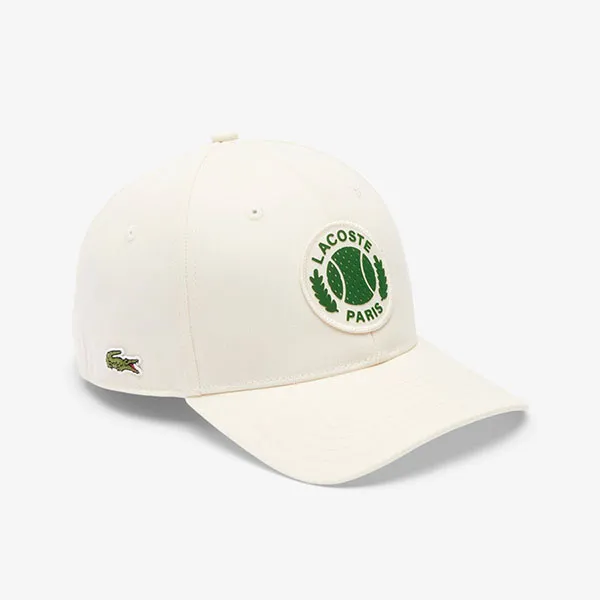 Mũ Lacoste Adjustable Twill Baseball Cap Cream RK9454-XFJ Màu Kem