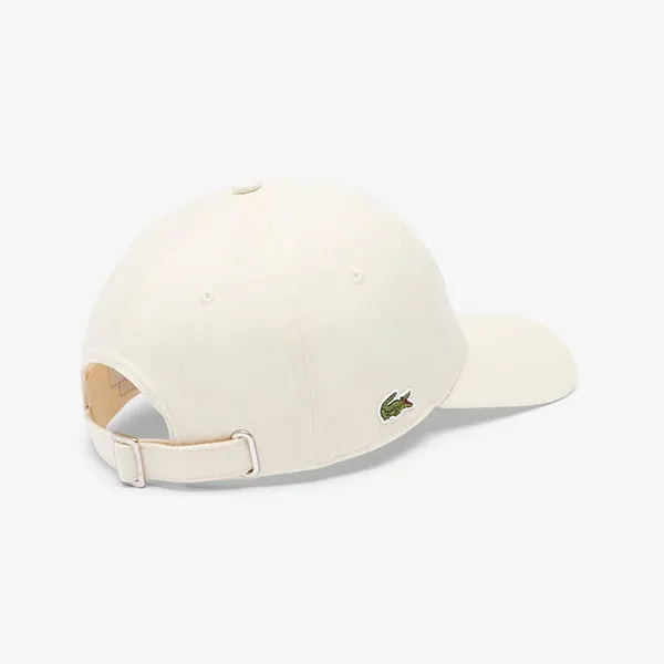 Mũ Lacoste Adjustable Twill Baseball Cap Cream RK9454-XFJ Màu Kem