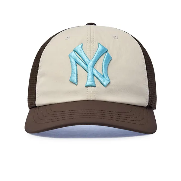 Mũ MLB Korea Sportive Color Block Mesh Cap New York Yankees 3AMCV0463-50BRS Màu Nâu Trắng
