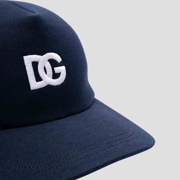 Mũ Nam Dolce & Gabbana Logo-Embroidered DG Trucker Cap In Blue GH885Z HU7AL B0665 Màu Xanh Than Size 58