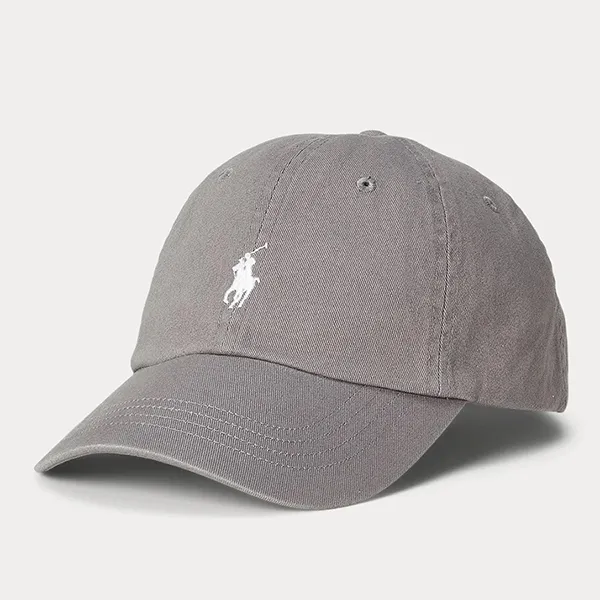 Mũ Nam Ralph Lauren Cotton Chino Baseball Cap 710548524-009 Màu Xám