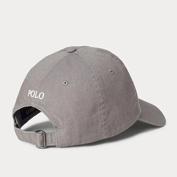 Mũ Nam Ralph Lauren Cotton Chino Baseball Cap 710548524-009 Màu Xám
