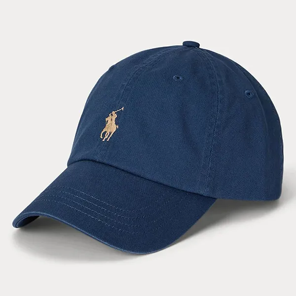 Mũ Ralph Lauren Logo Embroidered Chino Cap Màu Xanh Đậm