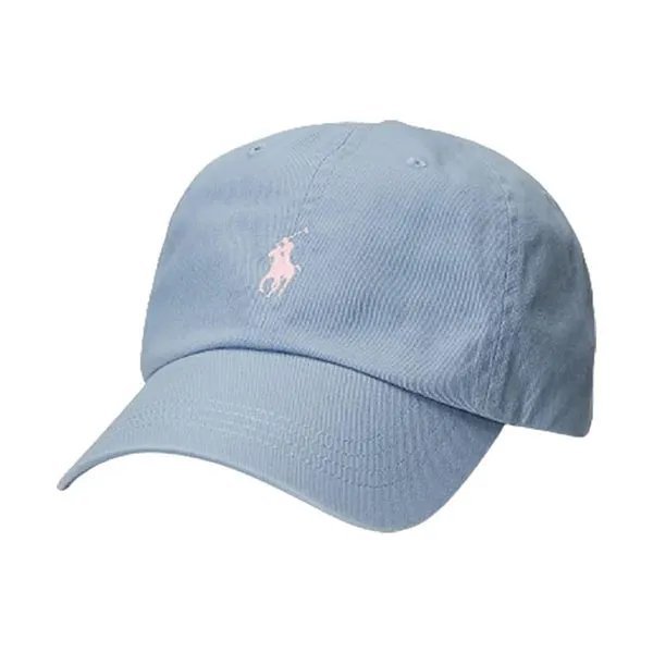 Mũ Ralph Lauren Polo Cotton Pink Pony New Ball Cap Blue Màu Xanh Nhạt