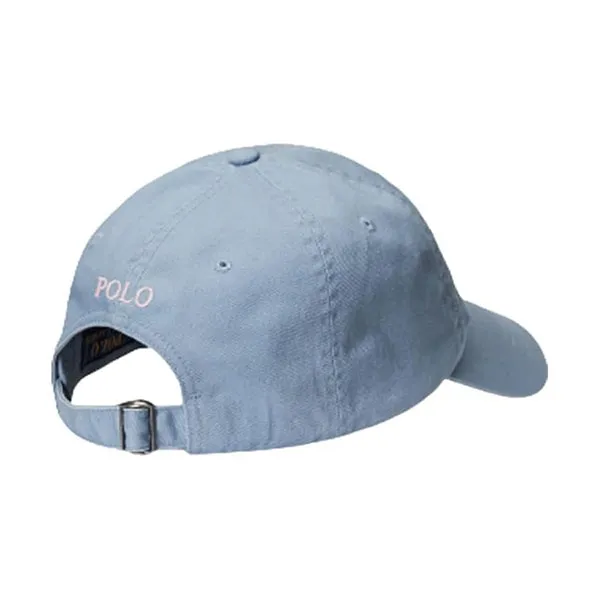 Mũ Ralph Lauren Polo Cotton Pink Pony New Ball Cap Blue Màu Xanh Nhạt