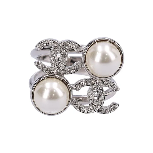 Nhẫn Nữ Chanel Coco Mark Ring Màu Bạc Size 12