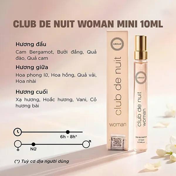 Combo 2 Chai Nước Hoa Nữ Armaf Club De Nuit Woman EDP Mini (2 x 10ml)