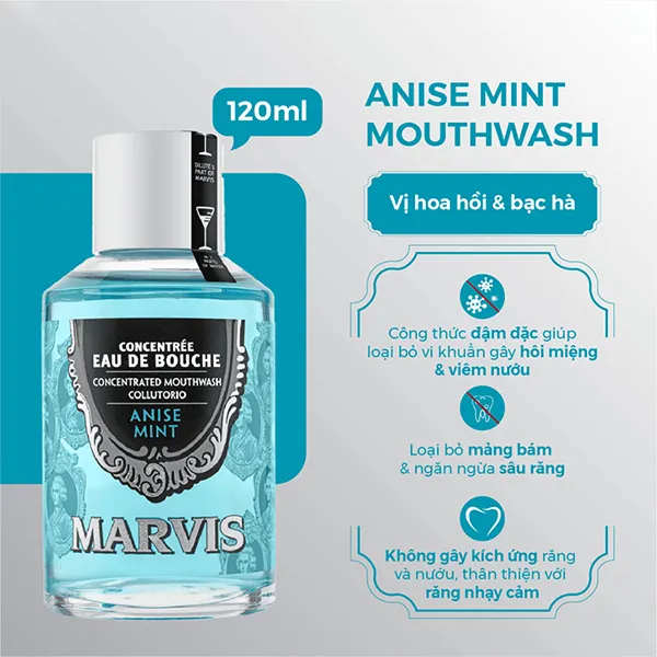 Nước Súc Miệng Marvis Anise Mint 120ml