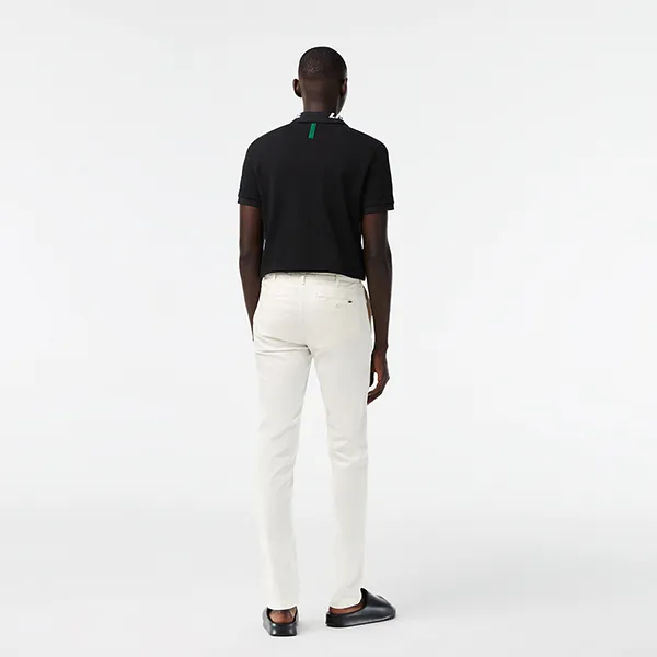 Quần Dài Nam Lacoste Men's Slim Fit Stretch Cotton Pants HH2661 70V Màu Trắng Size 38