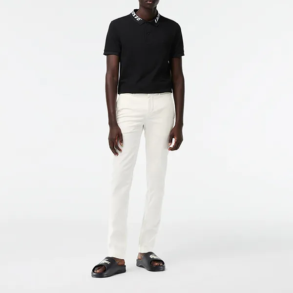 Quần Dài Nam Lacoste Men's Slim Fit Stretch Cotton Pants HH2661 70V Màu Trắng Size 38