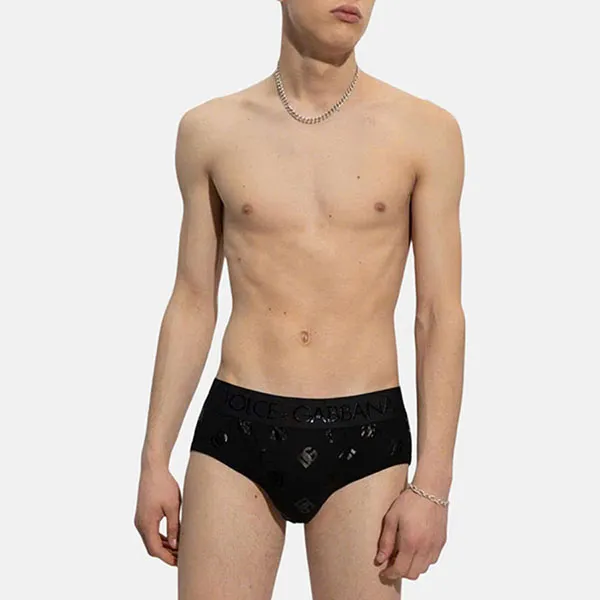 Quần Lót Nam Dolce & Gabbana D&G M3D47J FUECH Màu Đen Họa Tiết Size 3