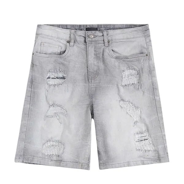 Quần Short Jean Nam Reason Grey Wash Rách RCS65M-507 Màu Xám Size 30