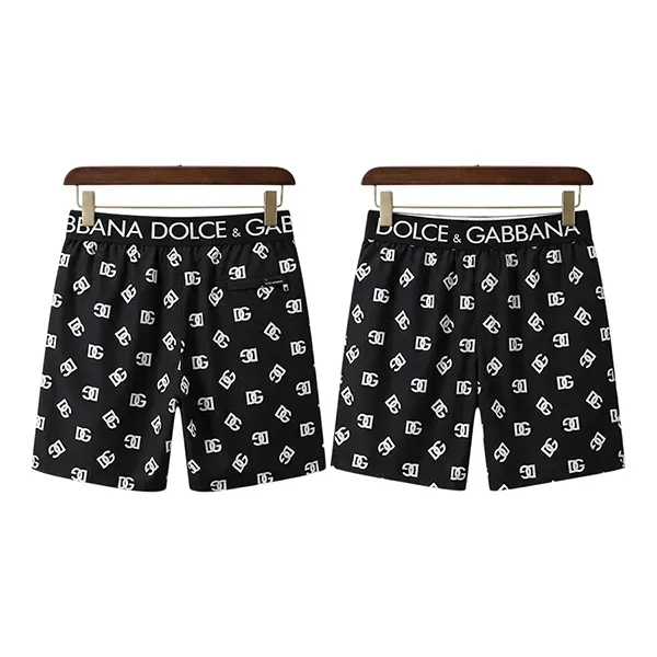 Quần Short Nam Dolce & Gabbana D&G Logo M4B45T HSMGJ Màu Đen/Trắng Size 4