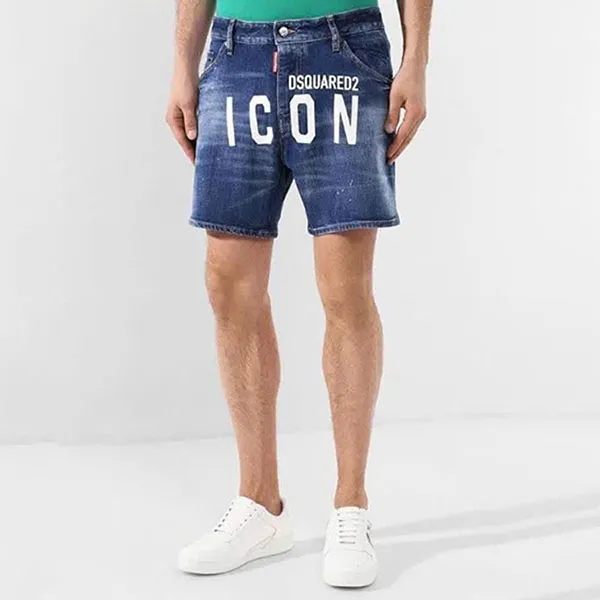 Quần Short Nam Dsquared2 Dan Commando Màu Xanh Size 44