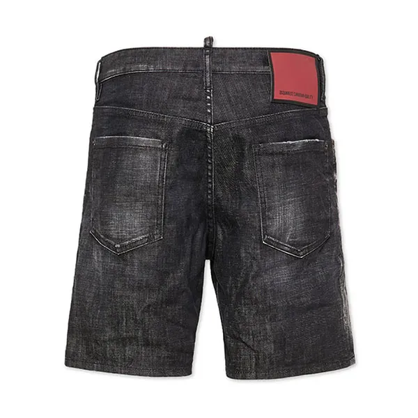 Quần Short Nam Dsquared2 Distressed-Effect Denim S74MU0858S30357 Màu Đen Xám Size 44