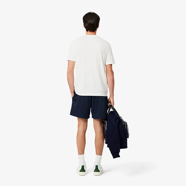 Quần Short Nam Lacoste Relaxed Fit Graphic Mesh GH9742 166 Màu Xanh Navy Size 3
