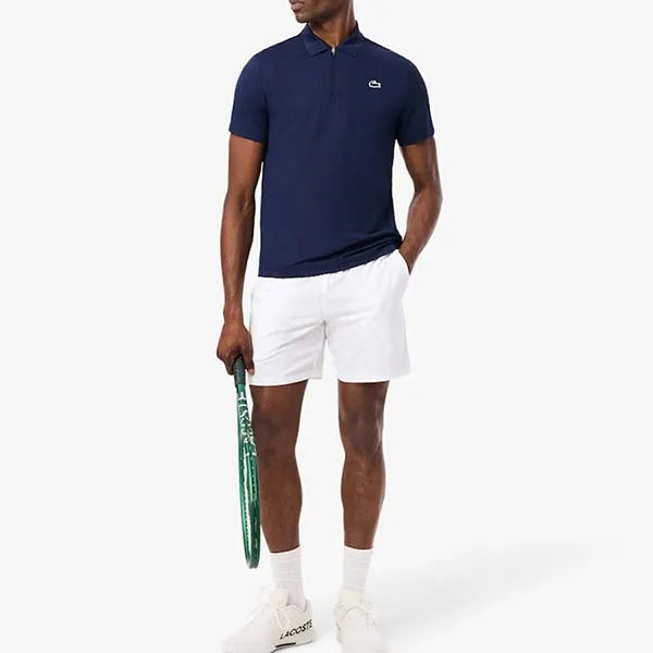 Quần Short Nam Lacoste Sport Ultra Dry Stretch Tennis GH9961 - 001 White Màu Trắng Size 3