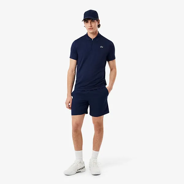Quần Short Nam Lacoste Sport Ultra Dry Stretch Tennis GH9961 - 166 Màu Xanh Navy Size 3