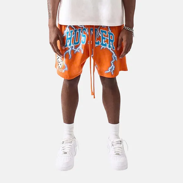 Quần Short Nam Reason Salmon Hoạ Tiết RSPI83 Màu Cam Size S