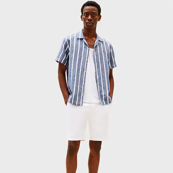 Quần Short Nam Tommy Hilfiger Men's 7-Inch Regular Fit Comfort Shorts 04544 YCF Màu Trắng Size 32