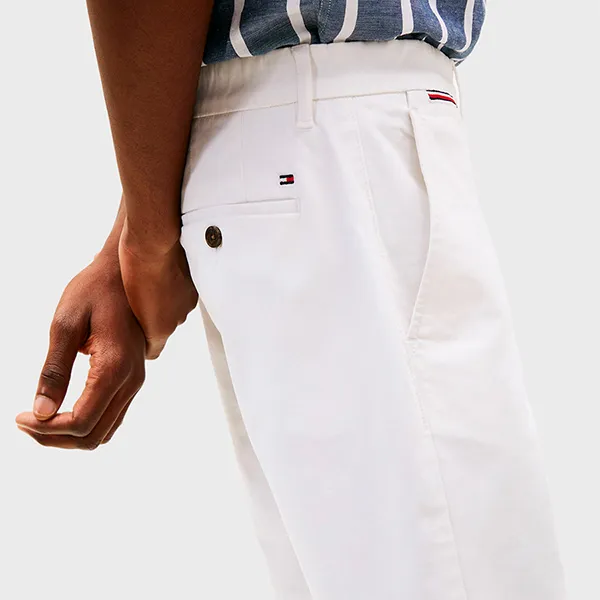 Quần Short Nam Tommy Hilfiger Men's 7-Inch Regular Fit Comfort Shorts 04544 YCF Màu Trắng Size 32