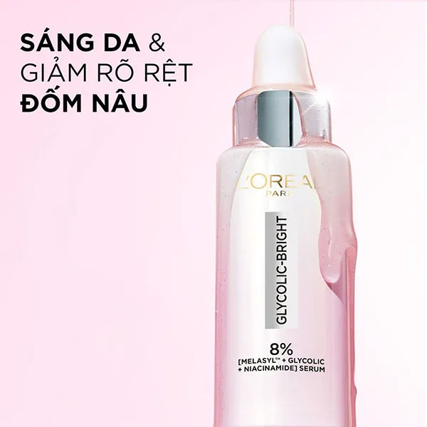 Serum Sáng Da, Mờ Thâm L'Oréal Paris Glycolic-Bright Anti-Dark Spot Brightening 15ml