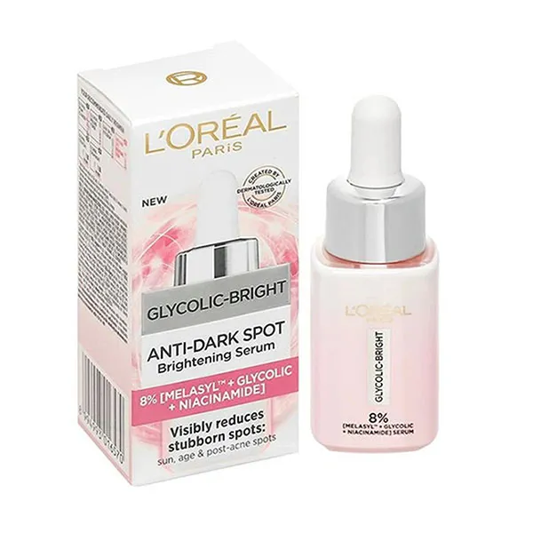 Serum Sáng Da, Mờ Thâm L'Oréal Paris Glycolic-Bright Anti-Dark Spot Brightening 15ml