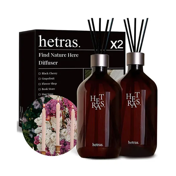 Set 2 Chai Tinh Dầu Nước Hoa Khuếch Tán Hương Thơm Hetras Tone Romantic Lavender (500ml x 2)