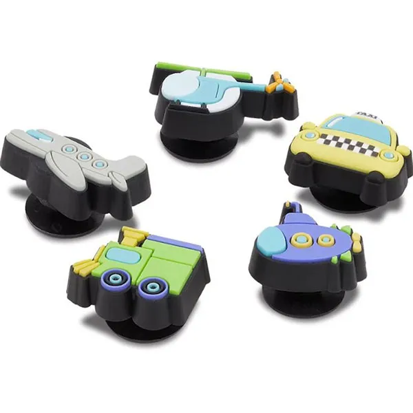 Set 2 Vỉ Charm Cho Dép Crocs Jibbitz Tiny Vehicles Phối Màu (10 Chiếc)