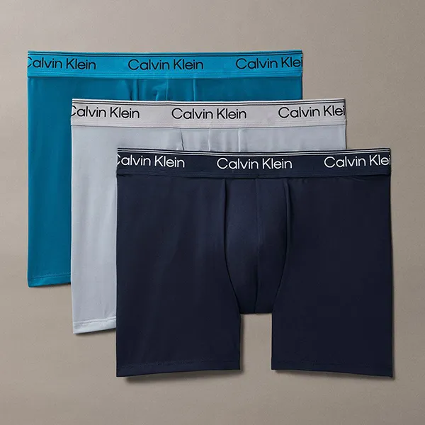 Set 3 Quần Lót Nam Calvin Klein CK Boxer Briefs 3-Pack NB4410 - 310 Phối Màu Size S
