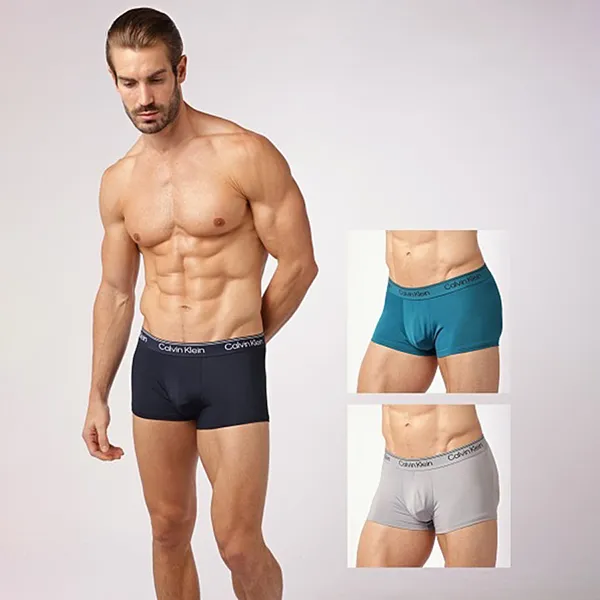 Set 3 Quần Lót Nam Calvin Klein CK Micro Stretch Low-Rise Boxer Briefs 3-Pack NB4409 - 310 Phối Màu Size S
