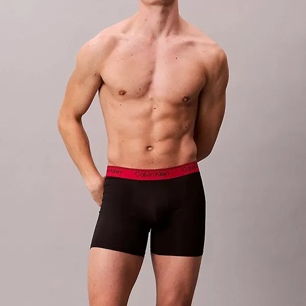 Set 3 Quần Lót Nam Calvin Klein CK Micro Stretch Low-Rise Boxer Briefs 3-Pack NB4410 - 002 Màu Đen Size S
