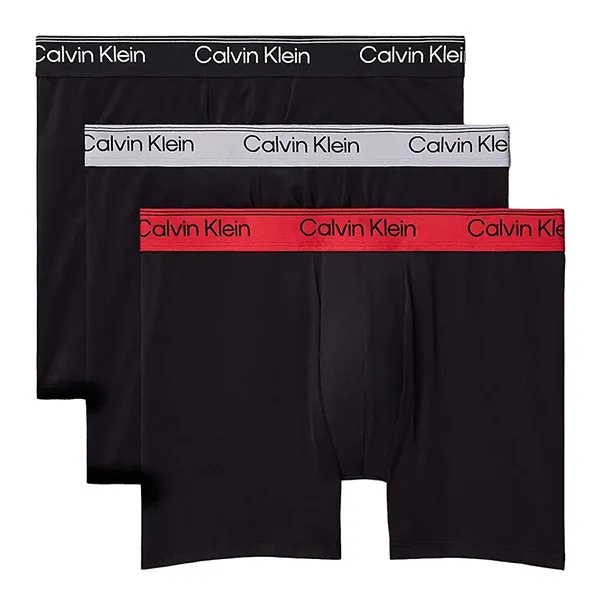 Set 3 Quần Lót Nam Calvin Klein CK Micro Stretch Low-Rise Boxer Briefs 3-Pack NB4410 - 002 Màu Đen Size S