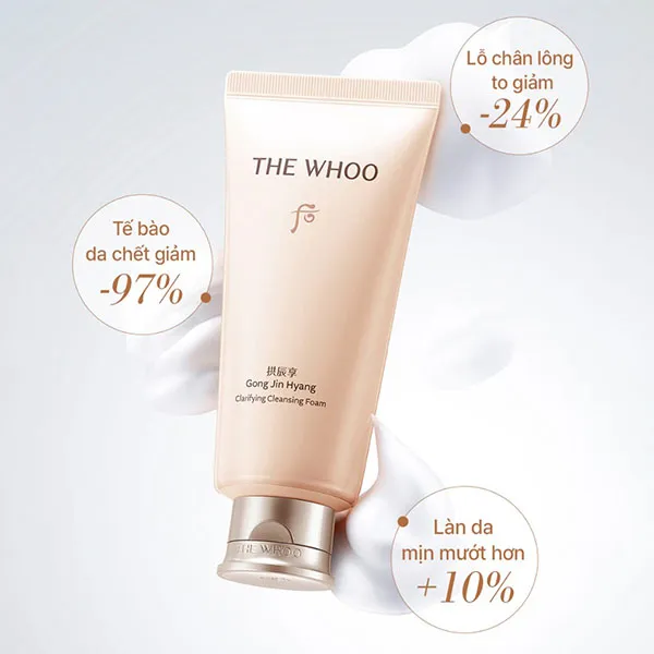 Set Làm Sạch Da Whoo Gongjinhyang Clarifying Cleansing Duo Kit (2 Món)