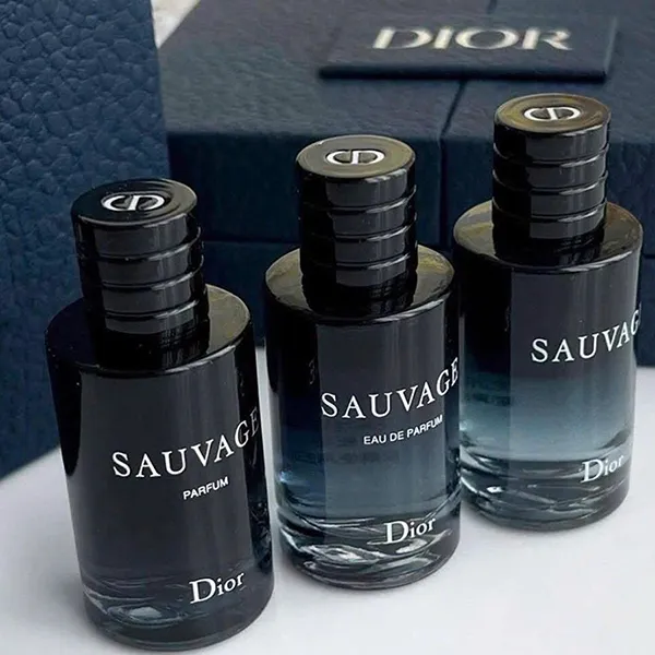 Se Nước Hoa Nam Dior Sauvage Mini Parfum + EDP + EDT (3 x 10ml)