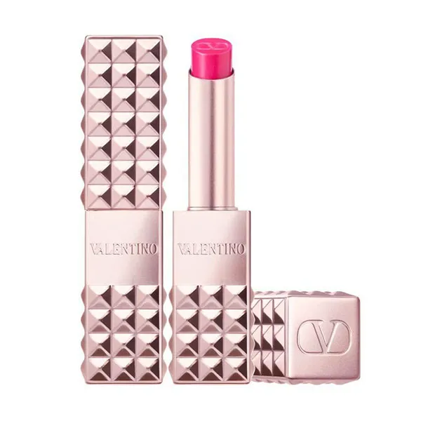 Set Son Dưỡng + Gương Valentino Spike Disco Lip Balm 302R Extra Pink Màu Hồng Tươi