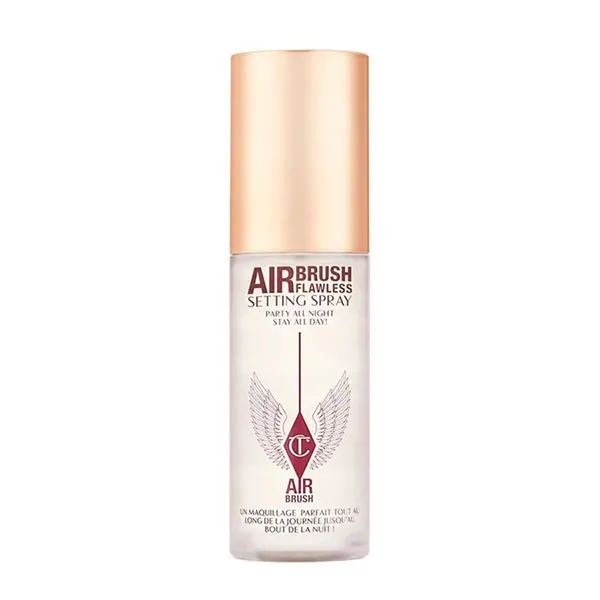 Set Trang Điểm Xịt Khóa Nền + Phấn Má Charlotte Tilbury Airbrush Flawless Setting Spray 34ml + Palette Flawless Pink