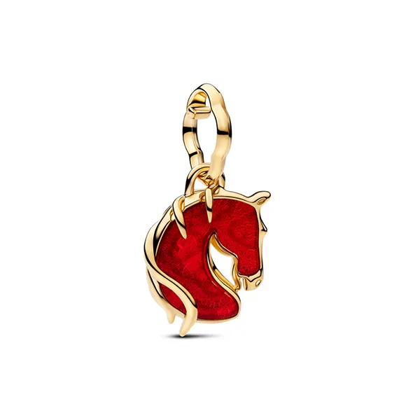 Set Vòng Đeo Tay + Hạt Vòng Charm Mã Đáo Thành Công Màu Đỏ