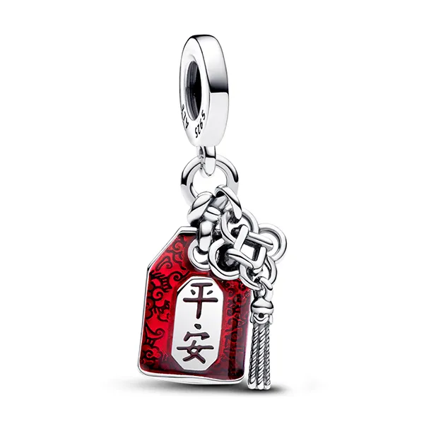 Set Vòng Đeo Tay + Hạt Vòng Charm Pandora Vạn Sự Bình An Màu Bạc