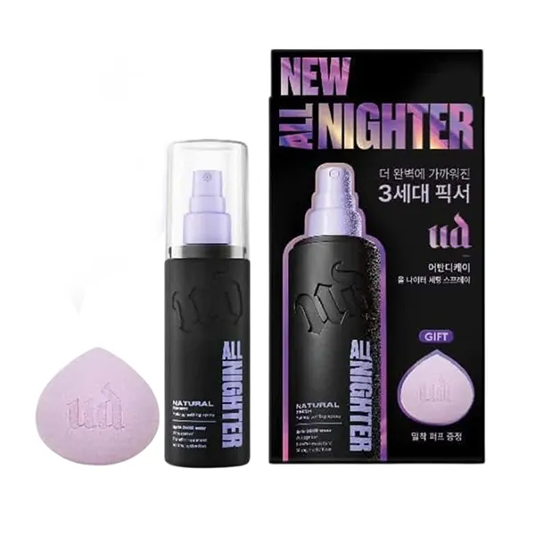 Set Xịt Khoá Nền Make Up Urban All Nighter Waterproof Natural Finish Setting Spray 2 Món